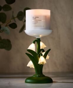 Alternative view of Snowdrop Dream Light-Up Pedestal 3-Wick Candle Holder