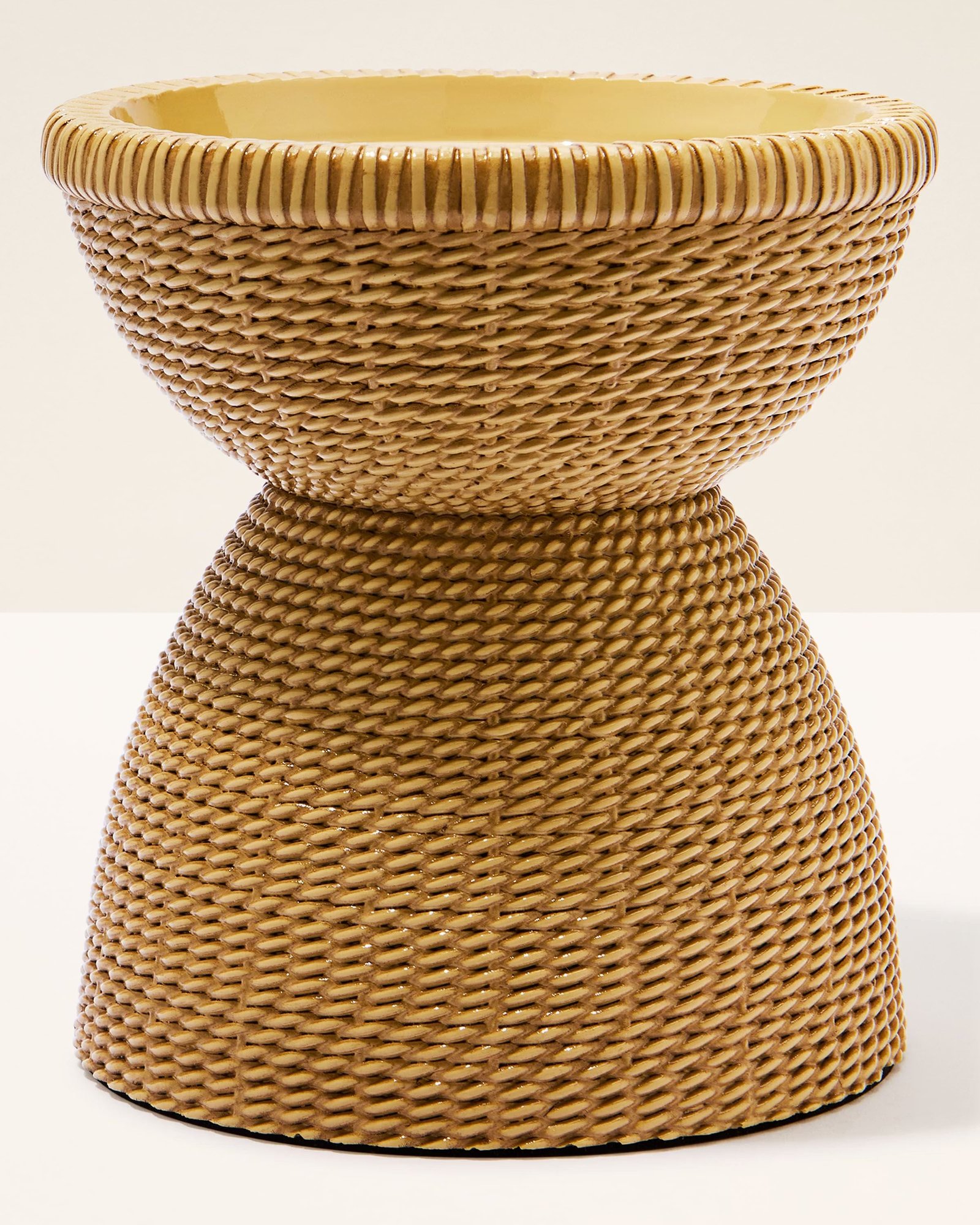 Woven Pedestal 3-Wick Candle Holder - Image 3