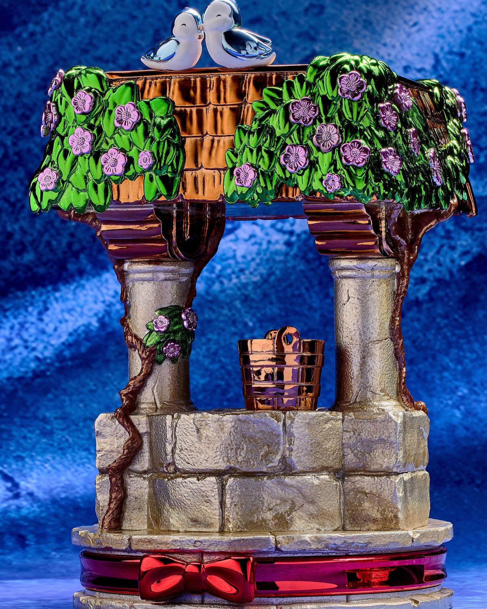 Snow White Pedestal 3-Wick Candle Holder - Image 3