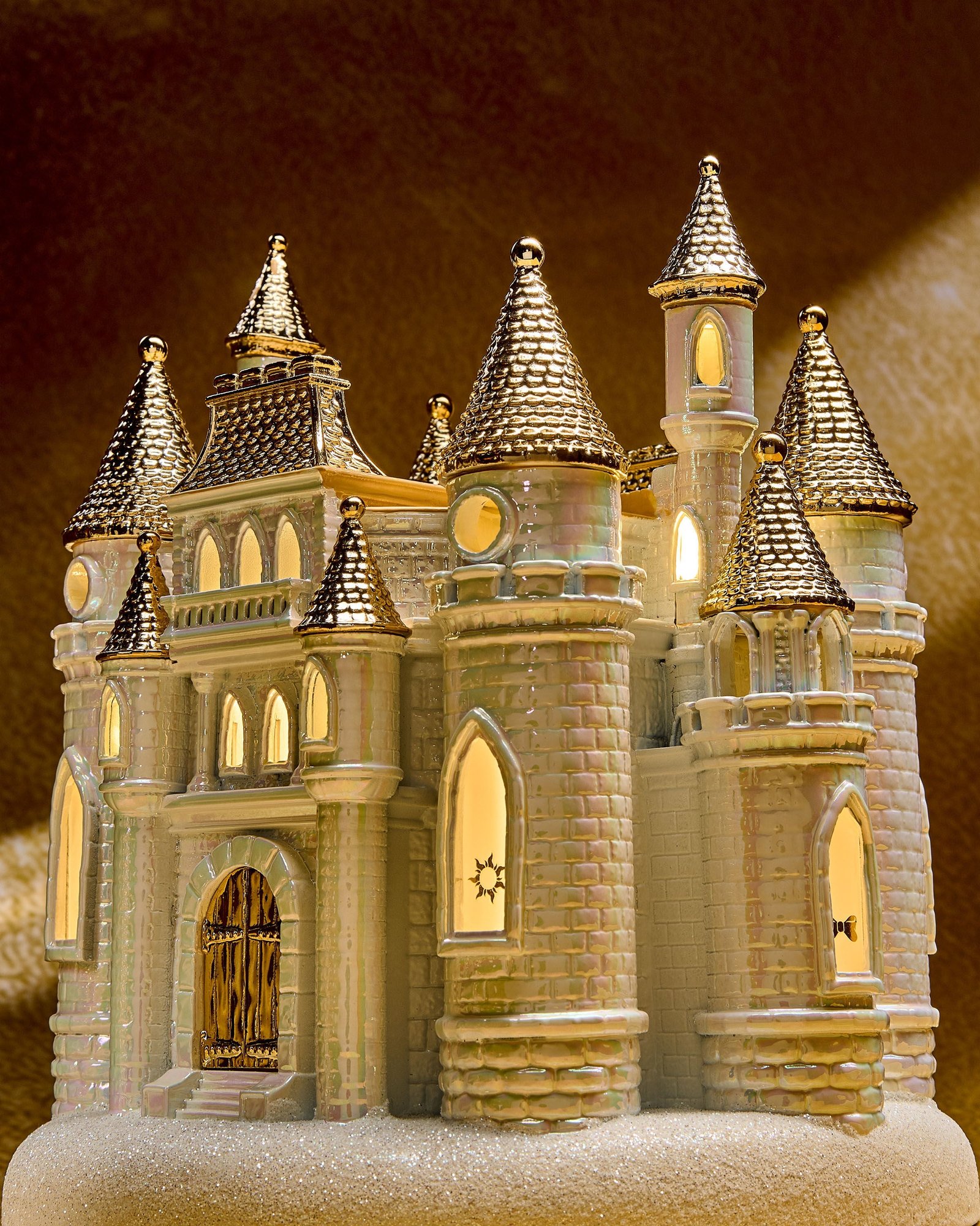 Disney Princess Light-up Castle Pedestal 3-Wick Candle Holder - Image 4