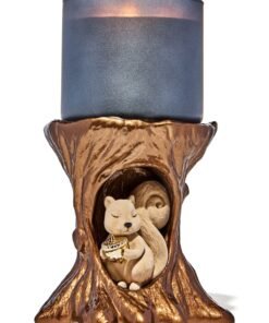 Squirrel in Tree 3-Wick Candle Holder
