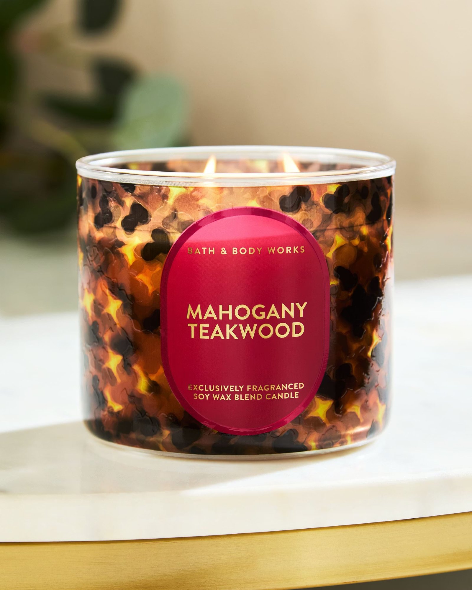 Mahogany Teakwood 3-Wick Candle - Image 6
