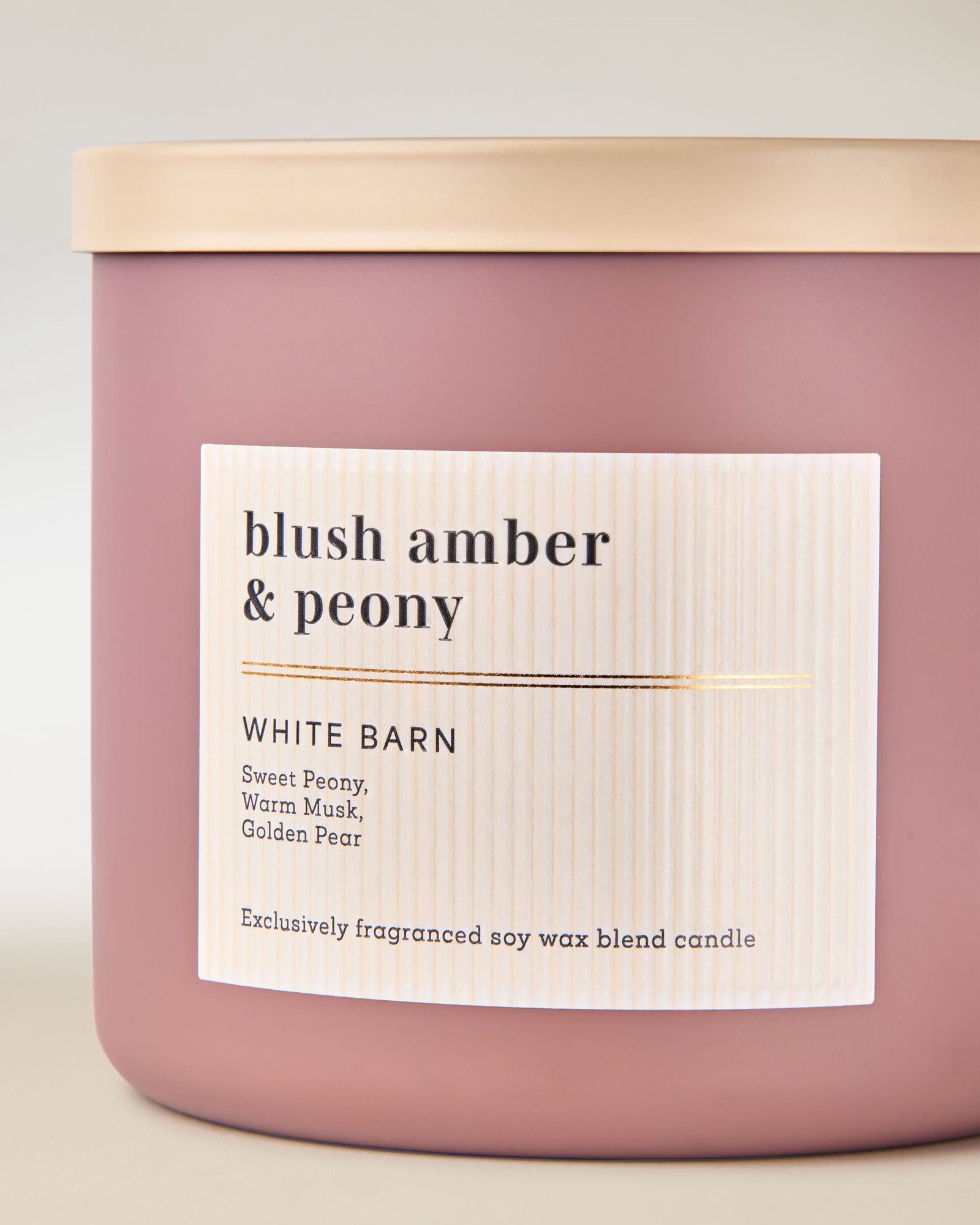 Blush Amber & Peony 3-Wick Candle - Image 2