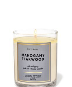 Mahogany Teakwood Single Wick Candle