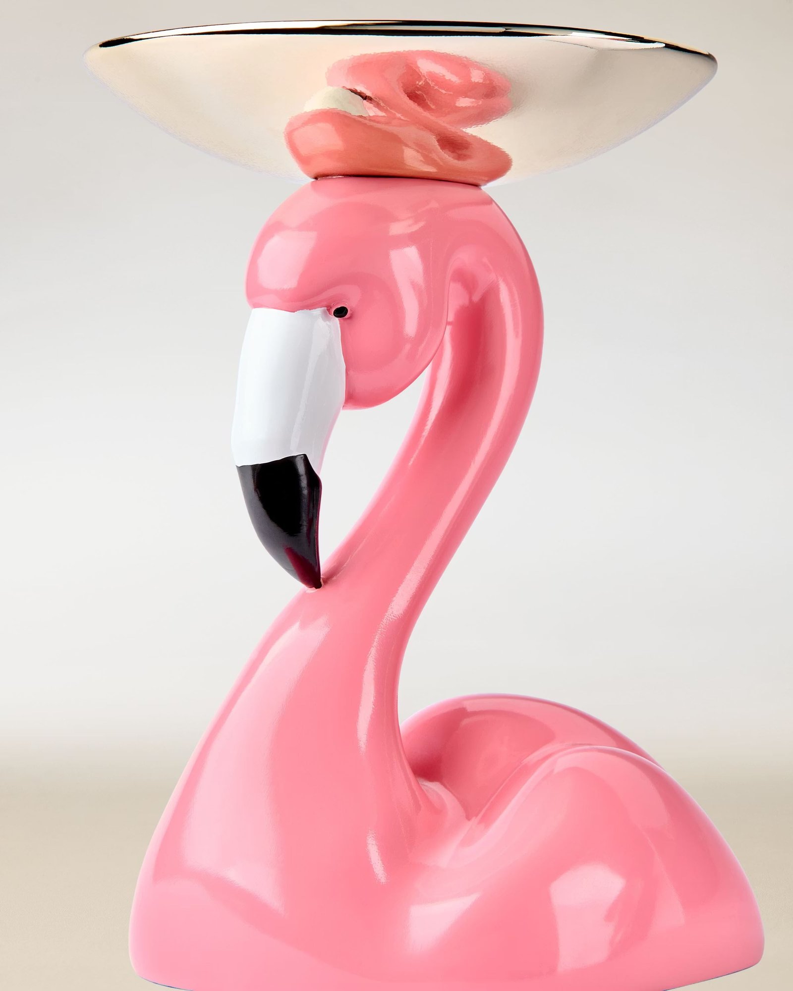 Flamingo Pedestal 3-Wick Candle Holder - Image 3