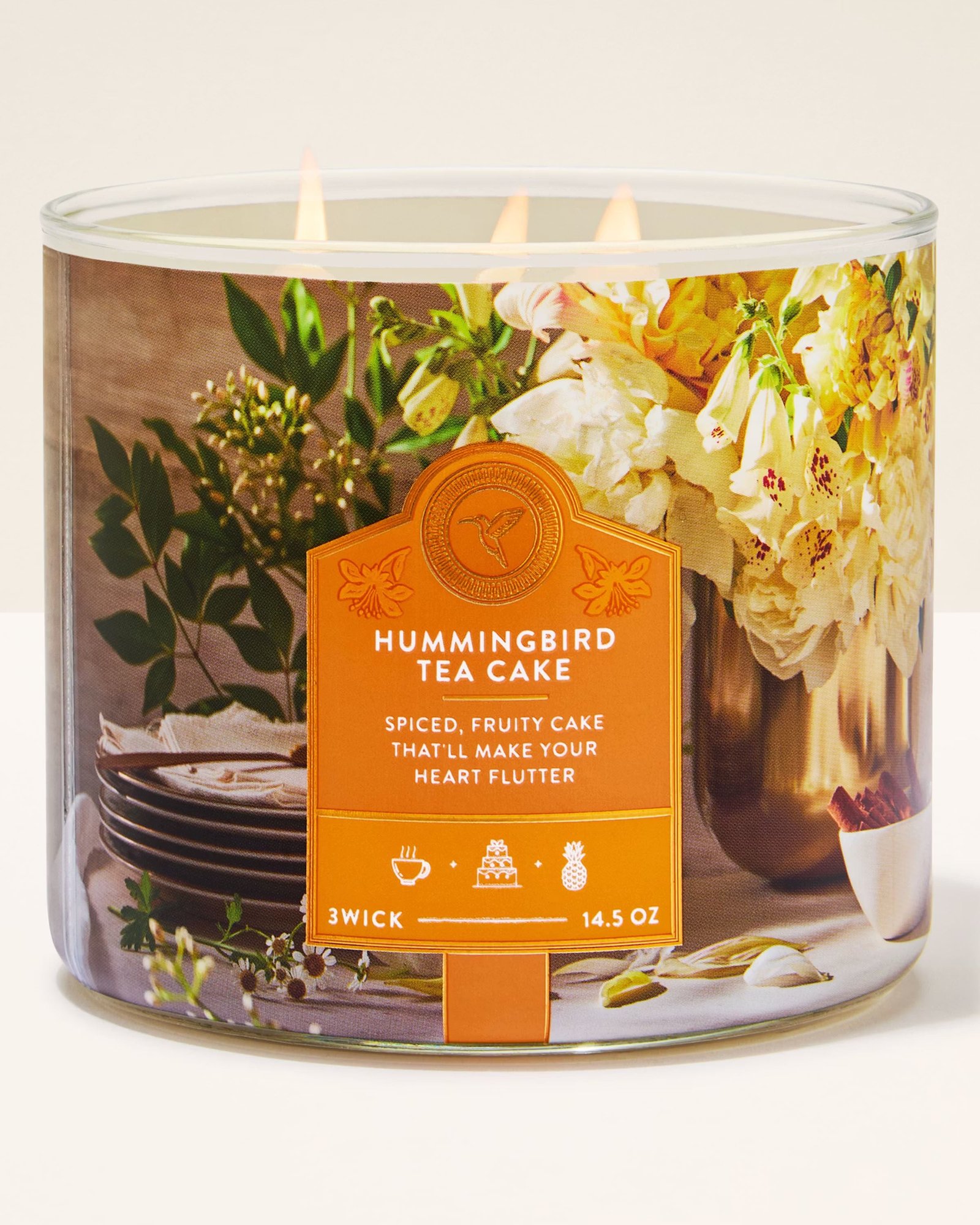 Hummingbird Tea Cake 3-Wick Candle - Image 2