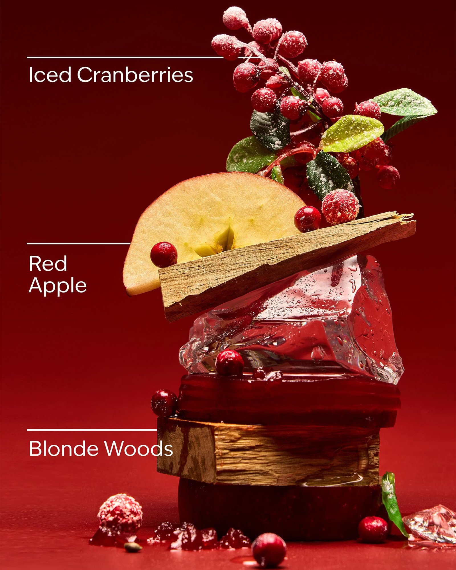 Frosted Cranberry 3-Wick Candle - Image 3
