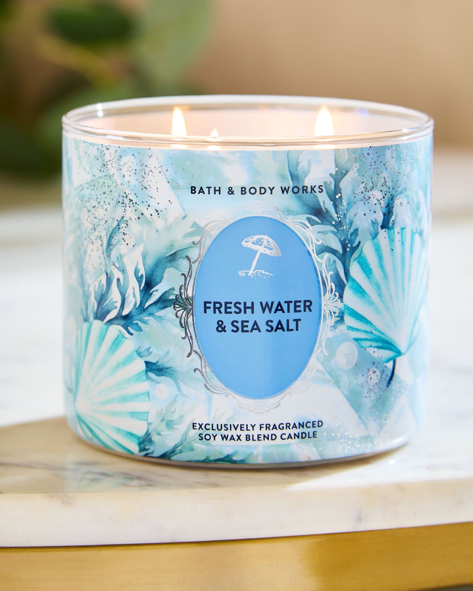Fresh Water & Sea Salt 3-Wick Candle - Image 8