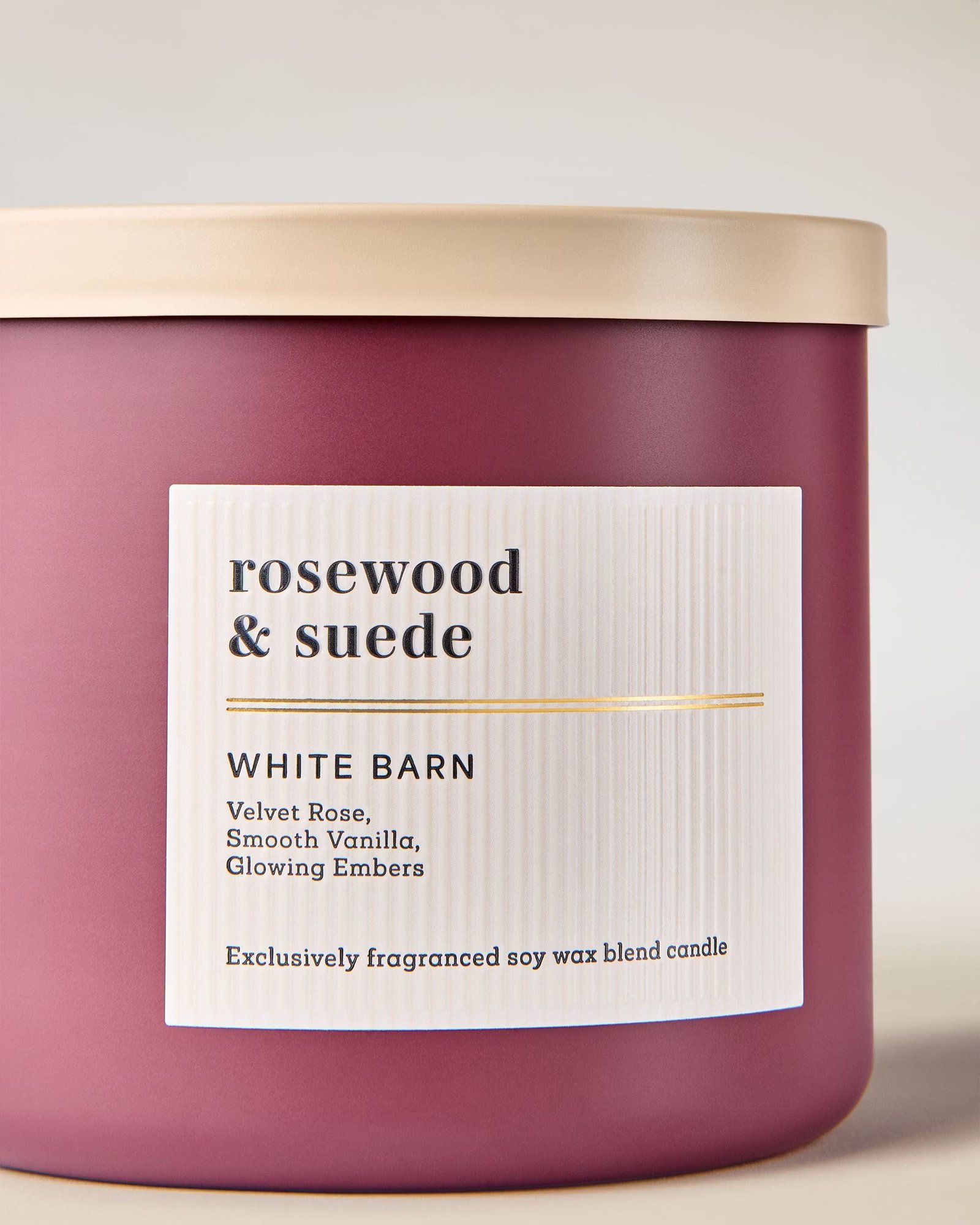 Rosewood & Suede 3-Wick Candle - Image 2