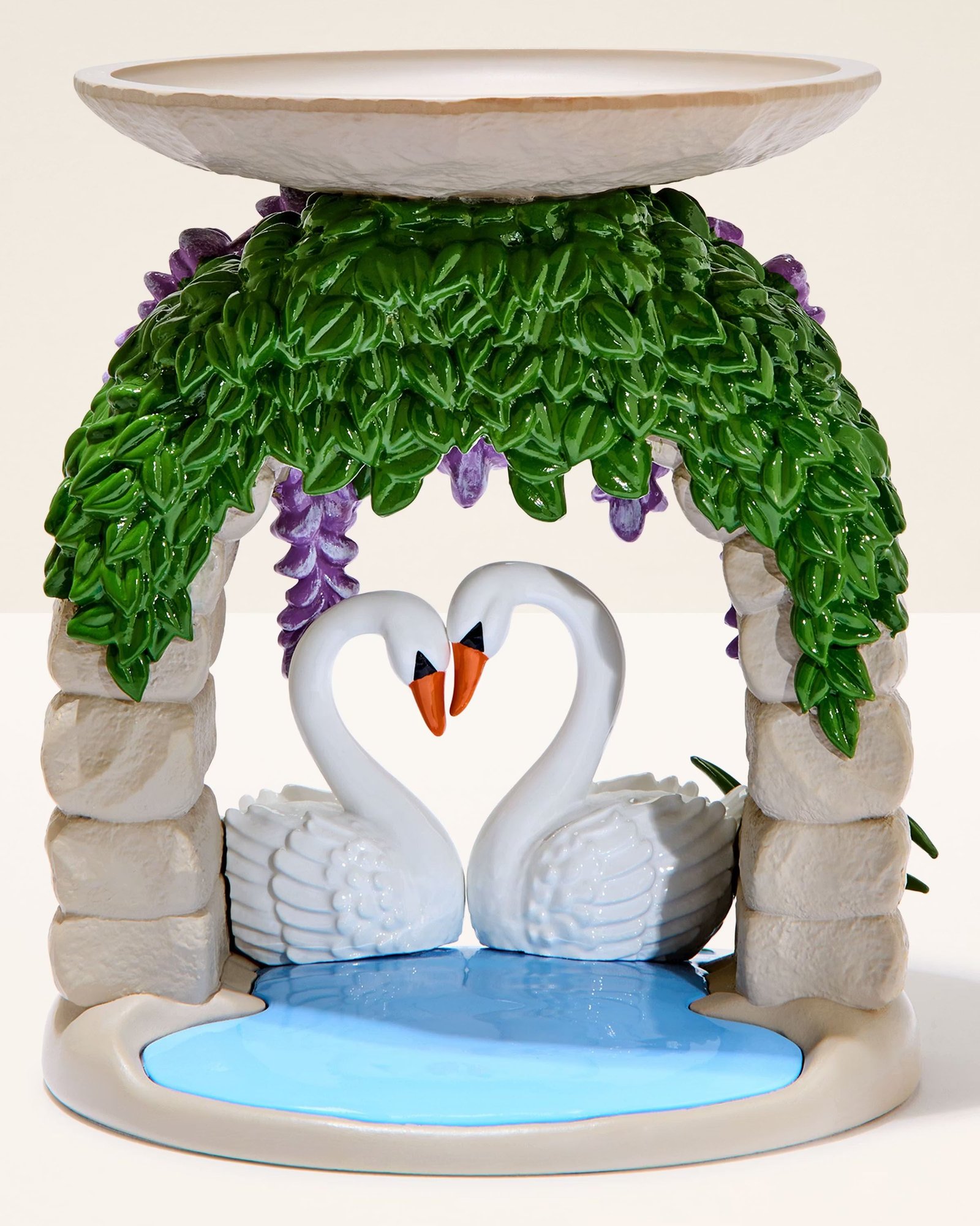 Swan Bridge Pedestal 3-Wick Candle Holder - Image 3