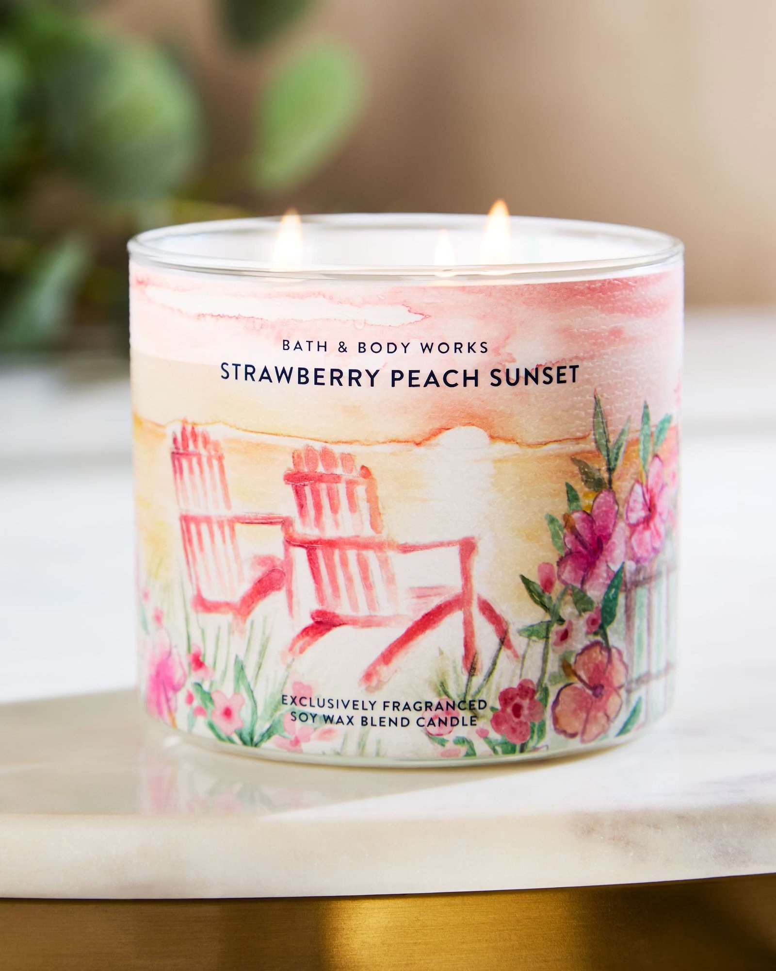 Strawberry Peach Sunset 3-Wick Candle - Image 6