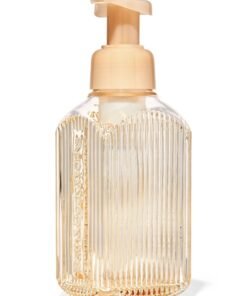 Cream Vertical Lines Gentle & Clean Foaming Hand Soap Dispenser