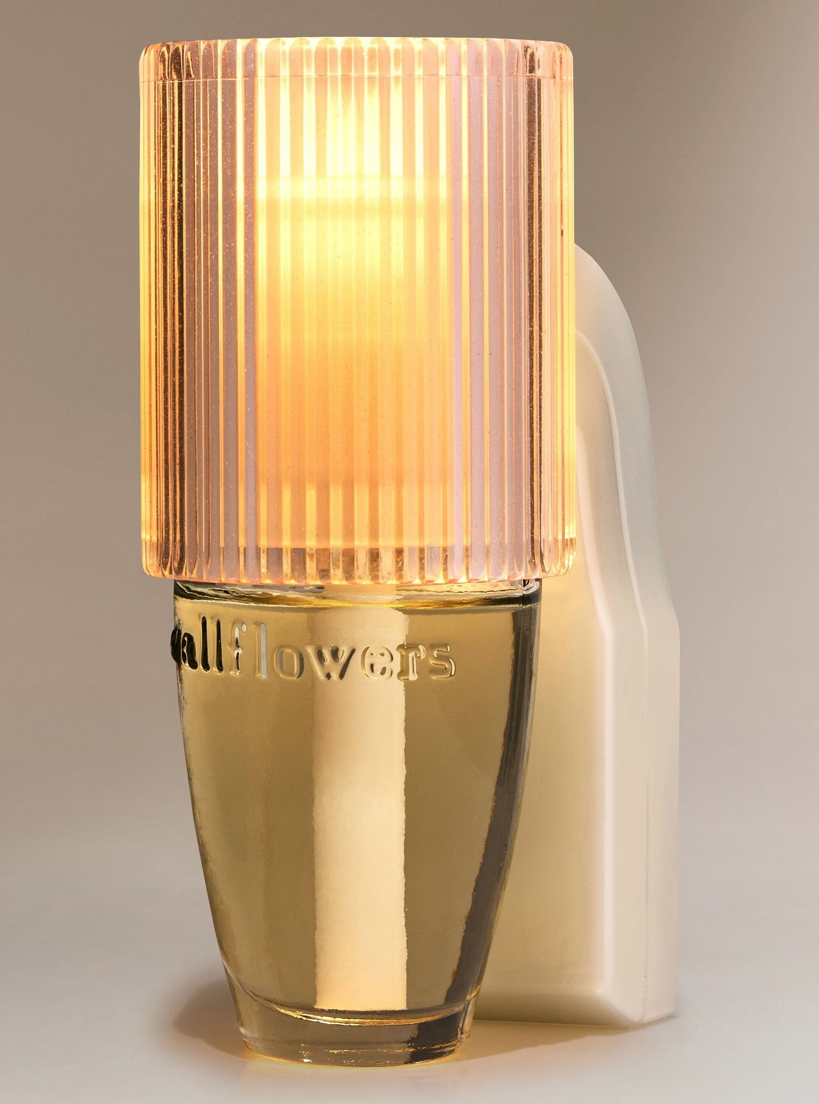 Champagne Sparkly Fluted Nightlight Wallflowers Scent Control™ Fragrance Plug