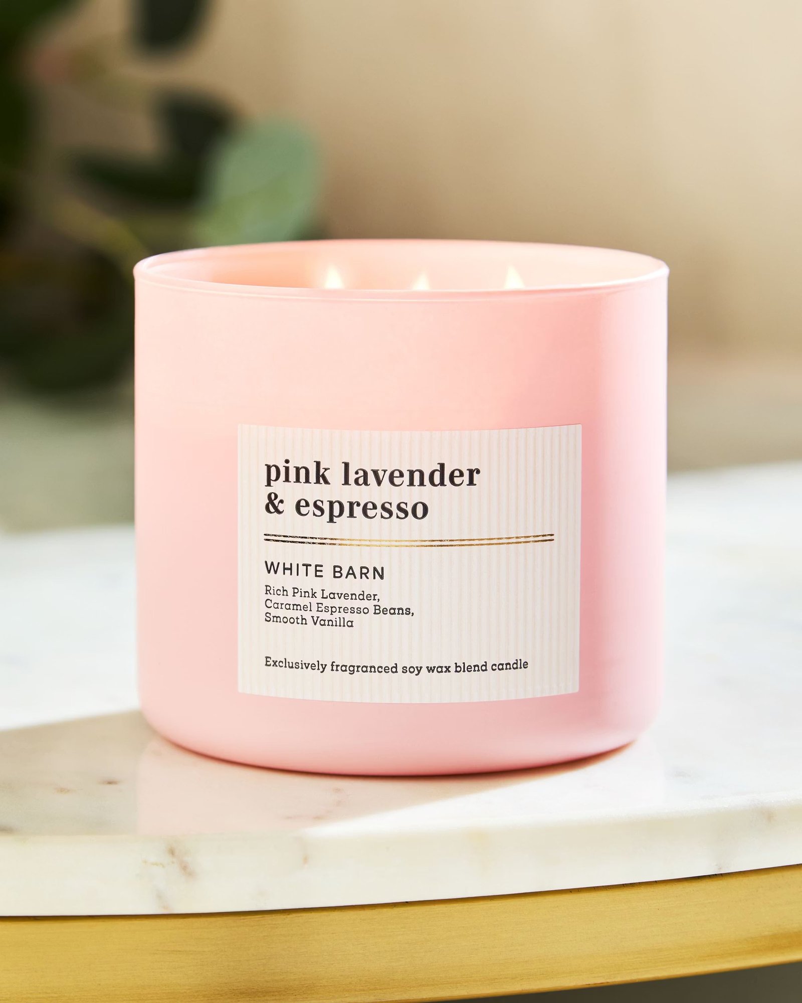 Pink Lavender & Espresso 3-Wick Candle - Image 6