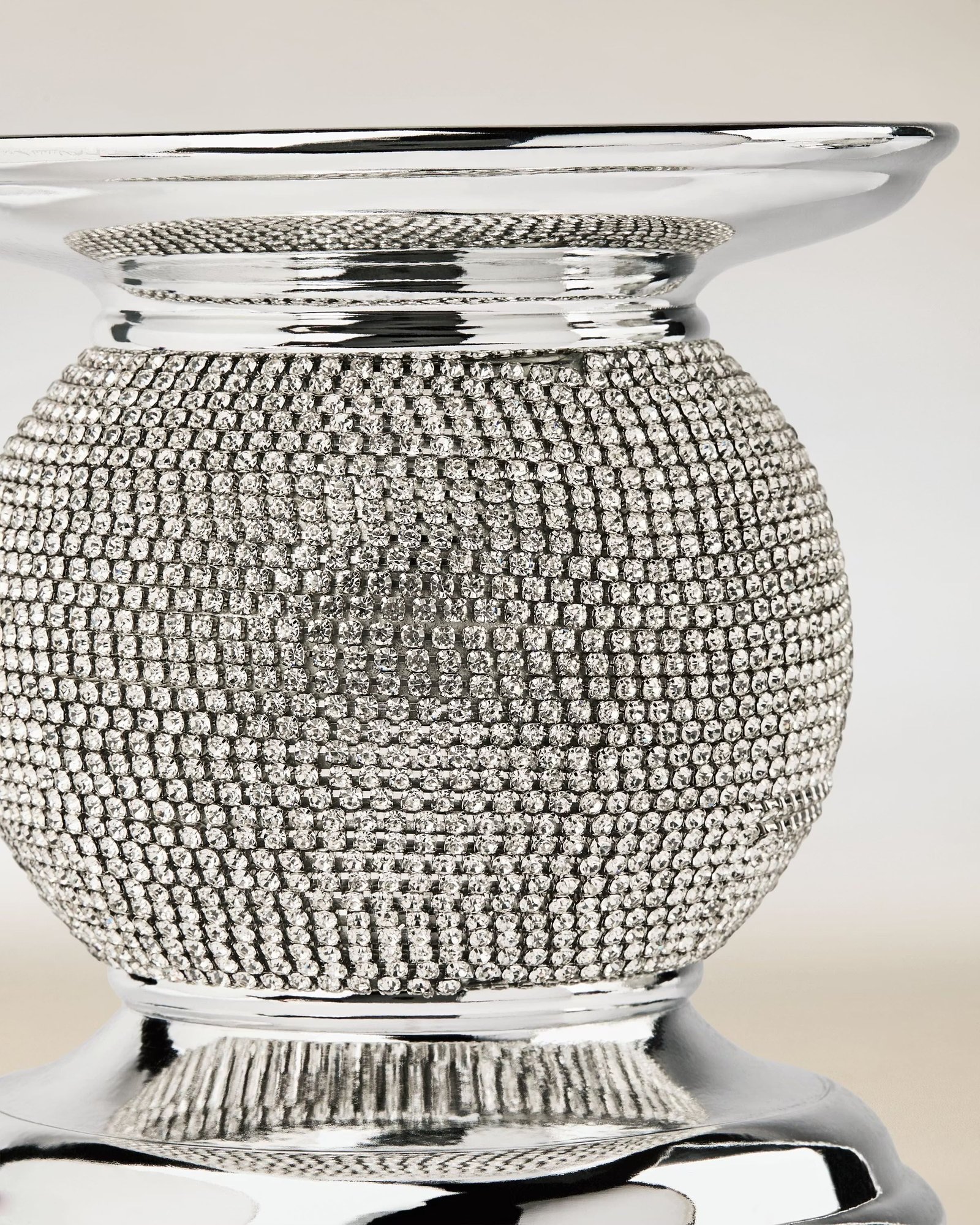 Bling Applique Pedestal 3-Wick Candle Holder - Image 3
