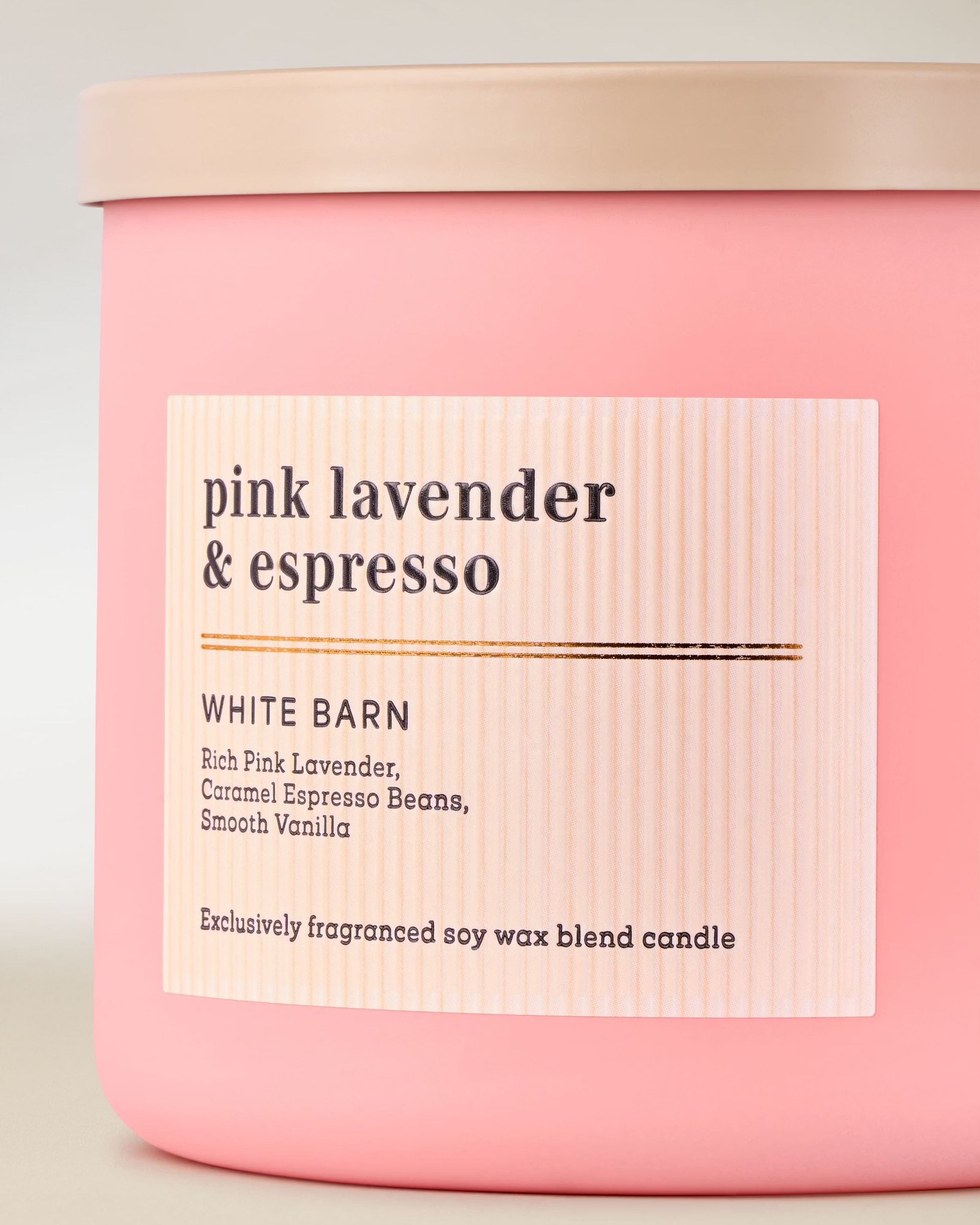 Pink Lavender & Espresso 3-Wick Candle - Image 2